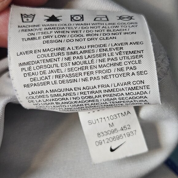 Nike Golf Mobility Fade Dri Fit Polo Shirt Mens Sz M Teal to Blue Ombre Fade - Picture 10 of 11